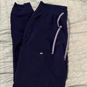 Fabletics navy scrub joggers